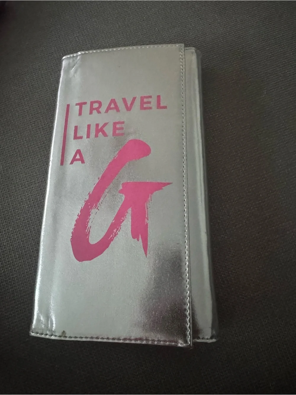 Silver and Pink Travel Passport